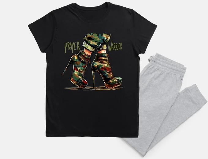 Pigiama preghiera guerriero militare tacchi alt