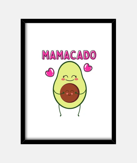 Framed pregnant funny mummy fallen avocado