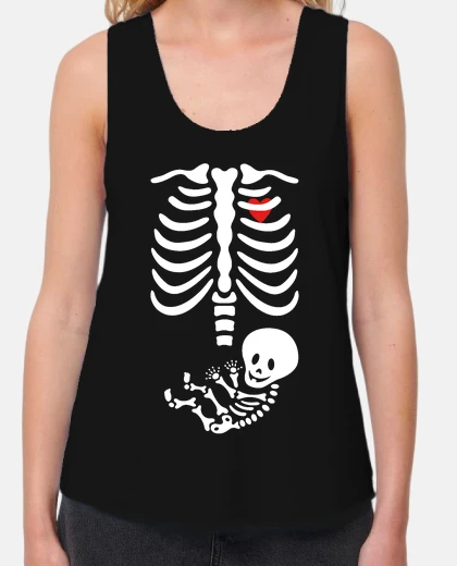 T-shirt pregnant skeleton baby boy - mother&#39;s day