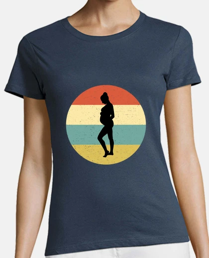 T-shirt pregnant woman vintage pregnancy