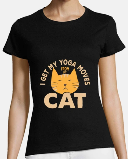 T-shirt prendo i miei movimenti di yoga dal mio gatto