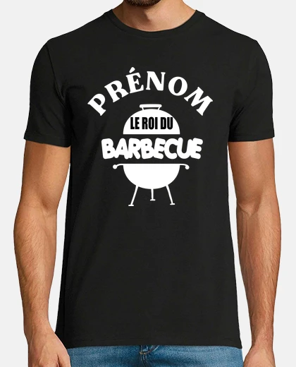 Tee-shirt Prénom le roi du barbecue t-shirt
