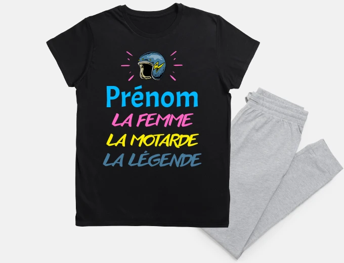 Prénom Motarde Femme Légende
