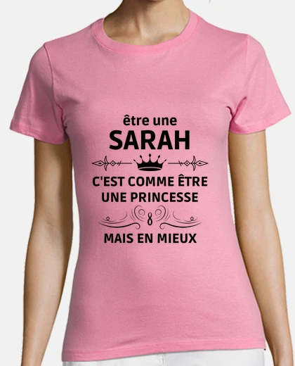 Tee-shirt prénom Sarah princesse