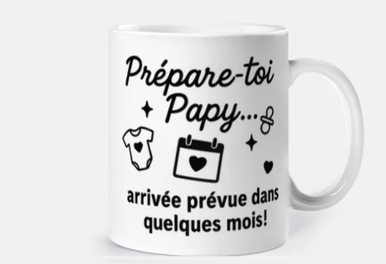 Mug Prépare-toi papy,annonce grossesse