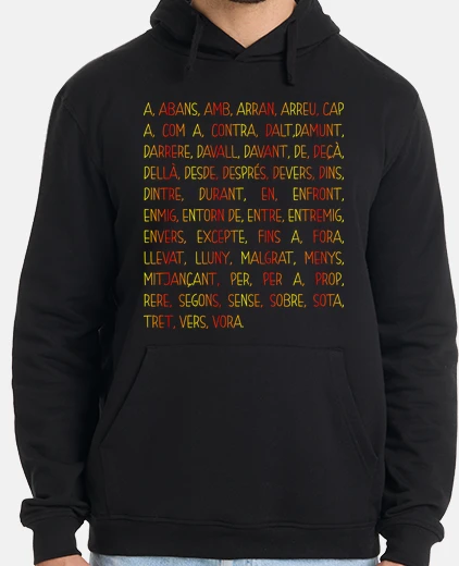 Sudadera Preposicions