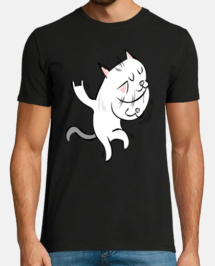 T-shirt pretty cat pesante