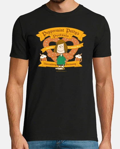 T-shirt Pretzel alla menta piperita caramello s