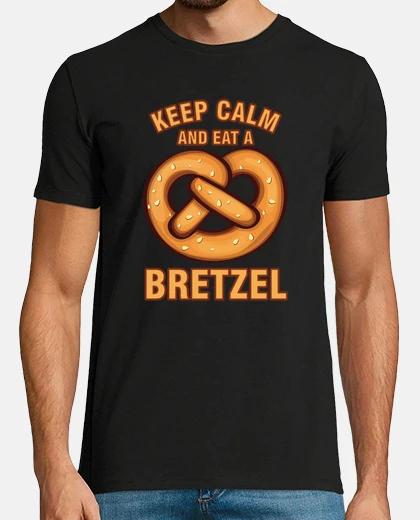 T-shirt pretzel pane da forno regalo di grano da forno mantenere la calma e bretzel foodies food