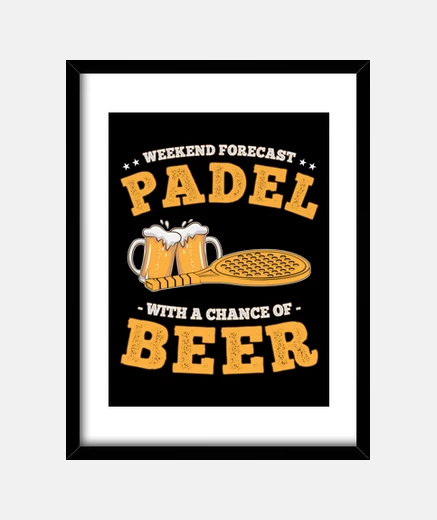 Cuadro previsión fin de semana padel y cerveza