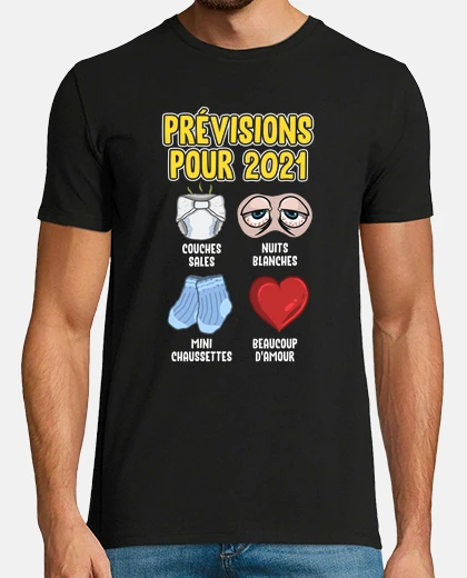 Tee-shirt Prévisions 2021 Future Papa Maman