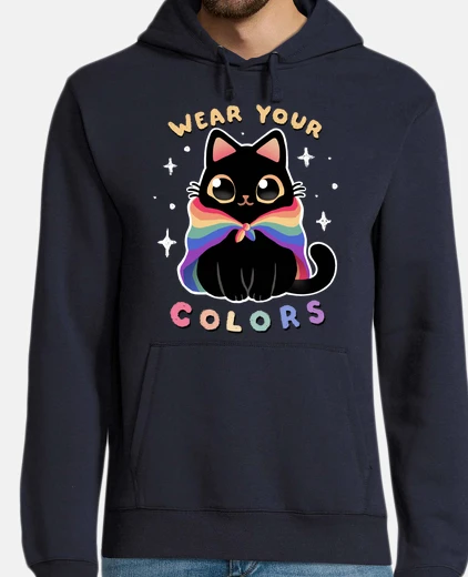 Sudadera Pride cat - LGBT bandera - Orgullo h