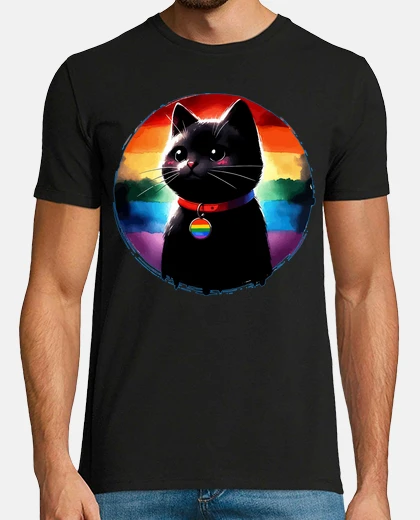 T-shirt Pride LGBTQ Trans Cute Black Cat
