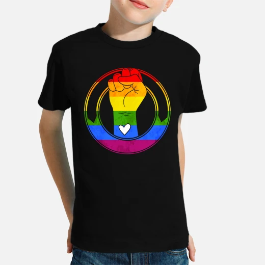 Pride month merch lgbt rainbow kids t-shirt | tostadora