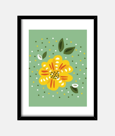 Framed primrose yellow flower