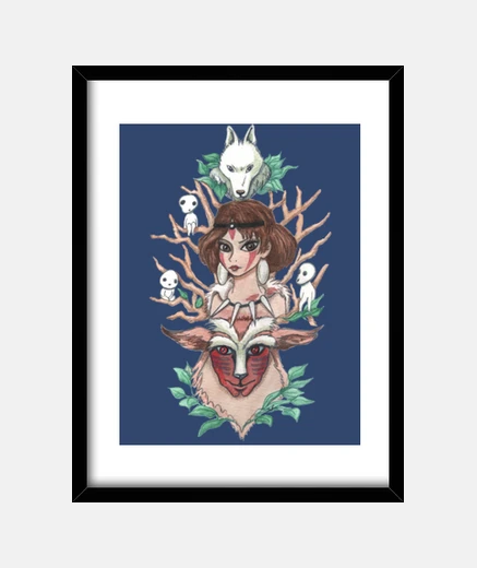 Framed princess mononoke