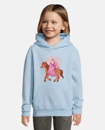 Vêtements princesse en amazone sur son cheval, fille qui aime les princes , reines et princesses,