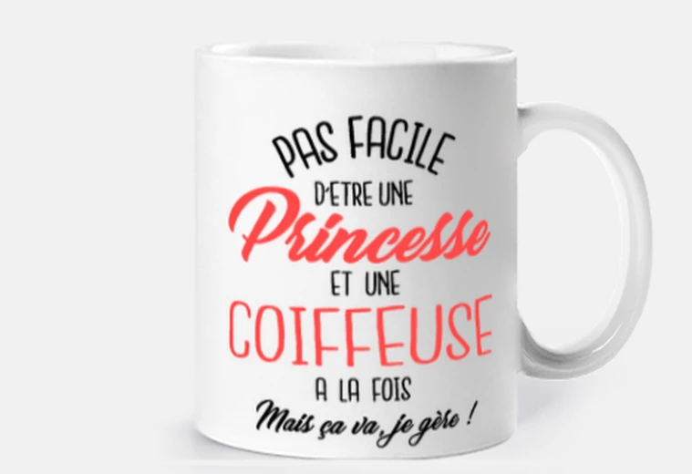 Mug Princesse et coiffeuse