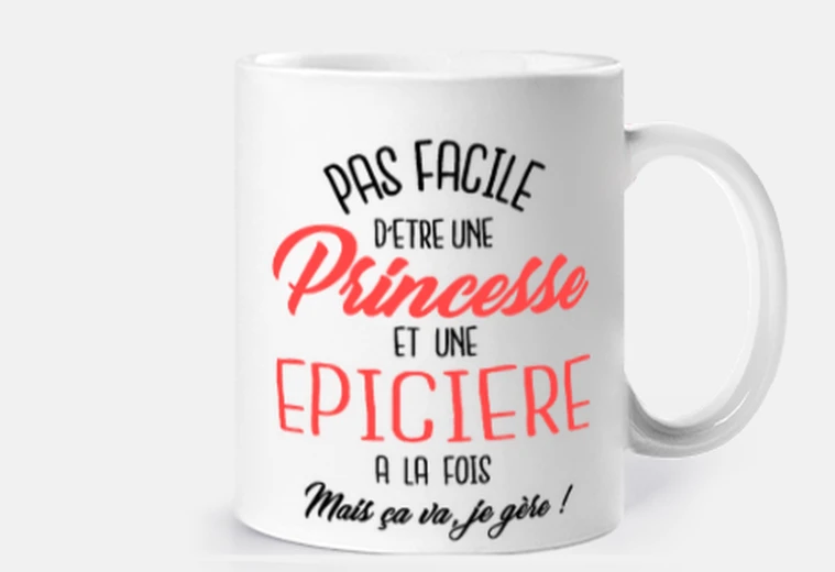 Mug Princesse et épicière