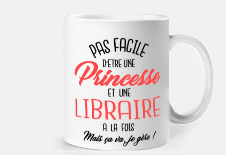 Mug Princesse et libraire