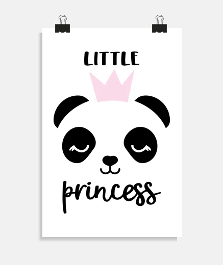 Poster princesse panda - affiche