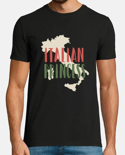 T-shirt principessa italiana, mappa italia, donna italiana,