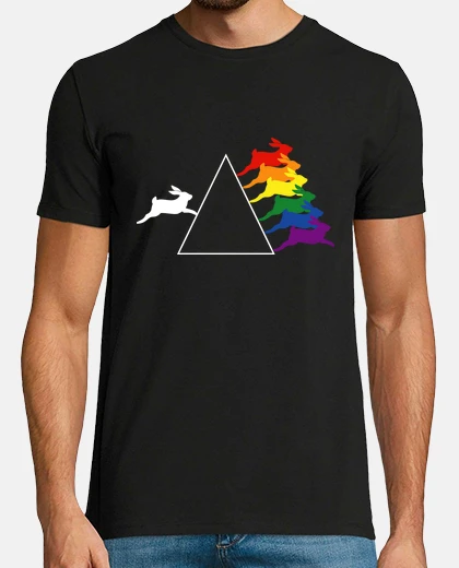 Tee-shirt prisme lapin couleurs lgbt