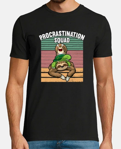 T-shirt Procrastination Squad Sloth Turtle Snail Lazy Day