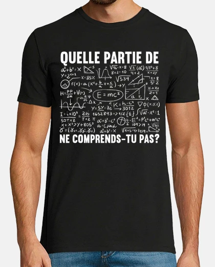 Tee-shirt Prof De Maths Humour Cadeau