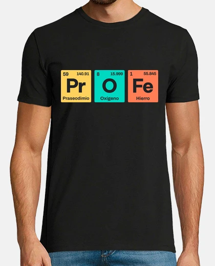 Camiseta Profe Tabla Periódica Ciencia Química Regalo Profesor