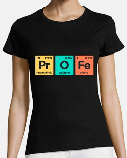 Playera Profe Tabla Periódica Ciencia Química Regalo Profesora