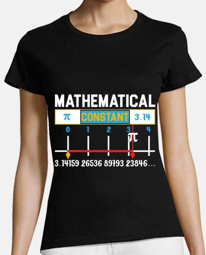 Playera profesor de matemáticas, estudiante de matemáticas, pi constante
