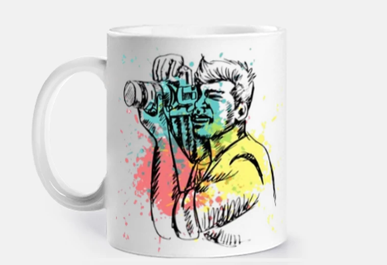 Cup professional photographer photo cup coffee tea croissants infusion herbal tea