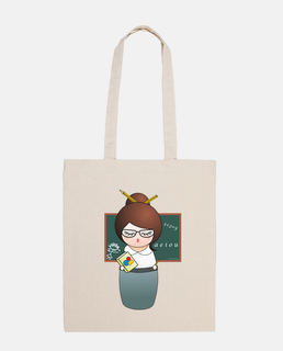 Professor kokeshi fabric bag