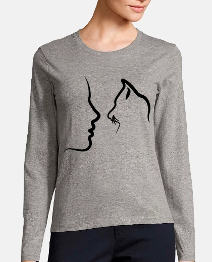 Tee-shirt profil de chat par son a