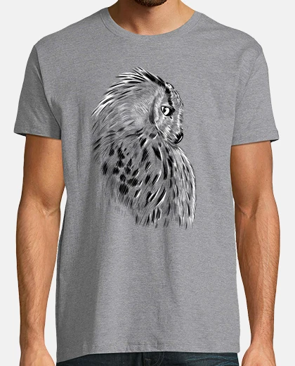 T-shirt profile owl sketch