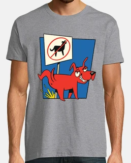 prohibido a los perros, perro orinando. humorístico.
