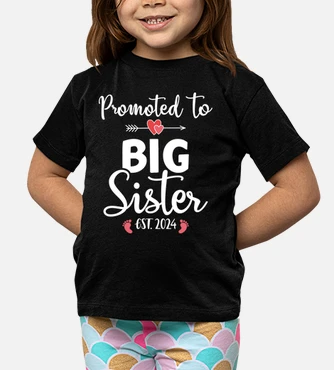 T shirt bambino promosso a sorella maggiore es. tostadora
