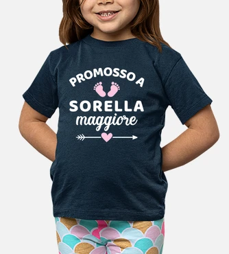 T-shirt bambino promosso a sorella maggiore