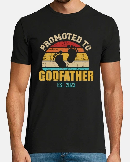 T-shirt promoted to godfather 2023 vintage retr