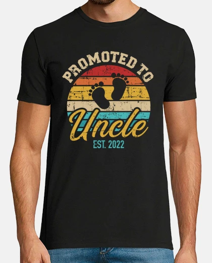 T-shirt promoted to uncle 2022 vintage retro