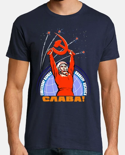 T-shirt propaganda sovietica. yuri gagarin