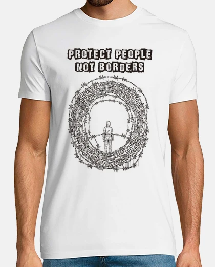 Tee-shirt protéger les peuple  pas les frontières