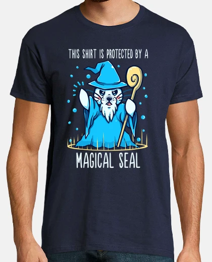Camiseta protegido por un sello mágico - camisa de hombre