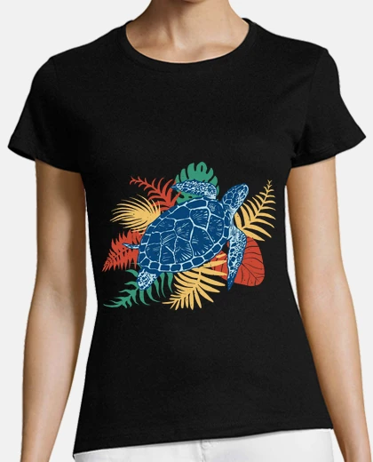 T-shirt protezione delle tartarughe marine.disegno dell&#39;artista.