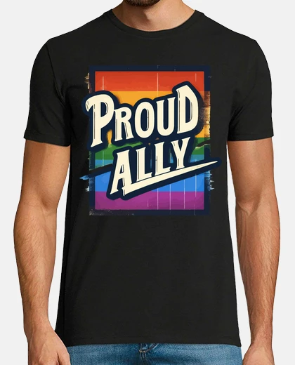 T-shirt Proud Ally Equality LGBTQ Rainbow Flag