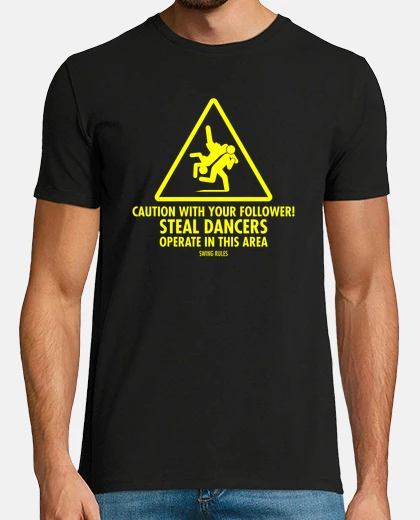 Tee-shirt prudence, voler danseurs! jaune