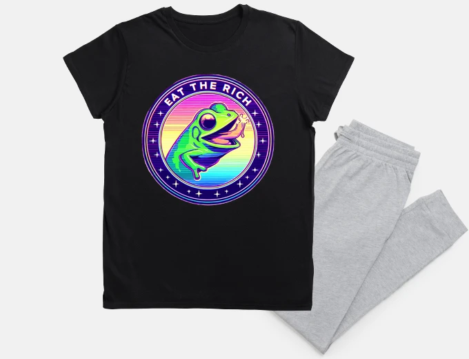Pyjama Psychedelic Eat the Rich Frog