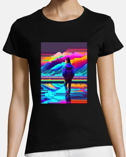 Playera psychedelic glitch of pixels - pixels t