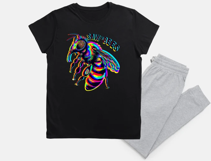 Pajama Psychedelic Save the bees